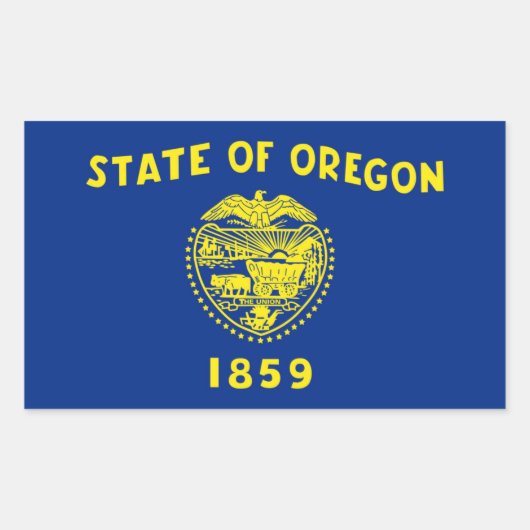 vlag van de Oregon-staat Rechthoekige Sticker (Voorkant)