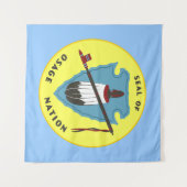 Vlag van de Osage Nation Wandkleed (Voorkant (horizontaal))