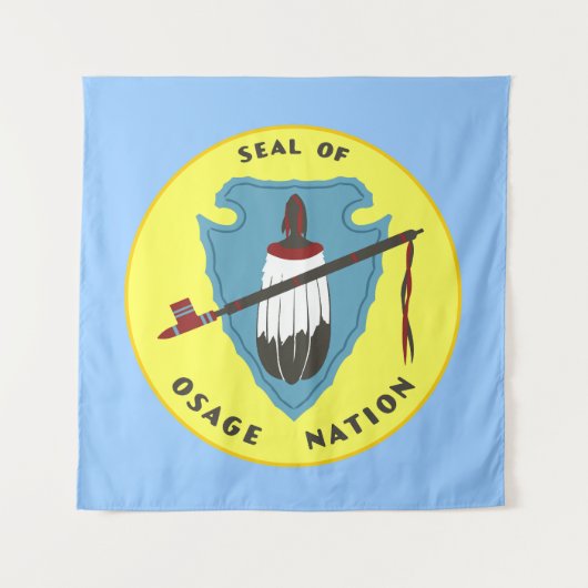 Vlag van de Osage Nation Wandkleed (Voorkant)