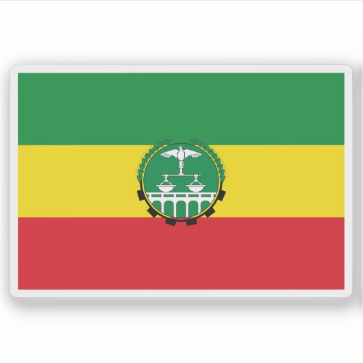 Vlag van de overgangsregering van Ethiopië Sticker (Voorkant)
