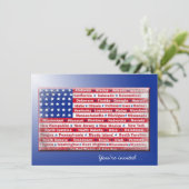 Vlag van de partij van de vierde juli kaart (Staand voorkant)