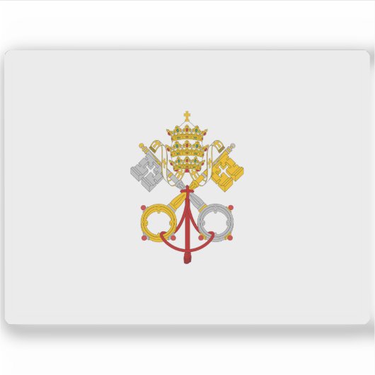 Vlag van de Pauselijke Staten (1803-1825) Sticker (Voorkant)