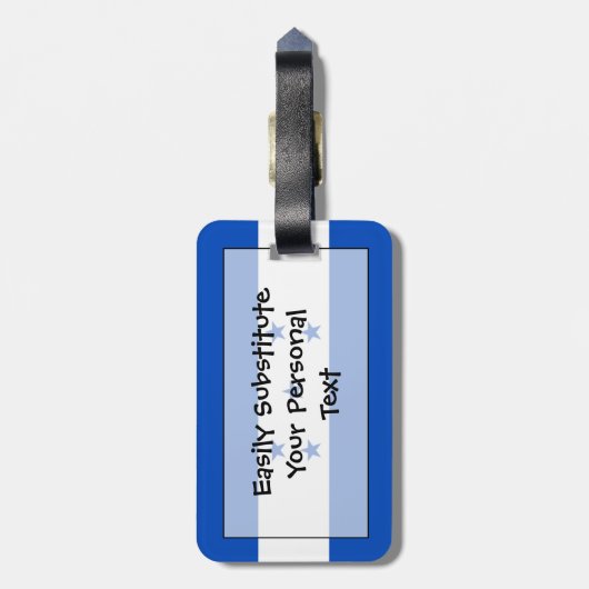 Vlag van de persoonlijke ID van Honduras Bagagelabel (Achterkant verticaal)