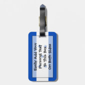 Vlag van de persoonlijke ID van Honduras Bagagelabel (Achterkant verticaal)