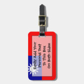 Vlag van de Persoonsgegevens van de Republiek Chin Bagagelabel (Voorkant verticaal)