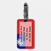 Vlag van de Persoonsgegevens van de Republiek Chin Bagagelabel (Achterkant verticaal)