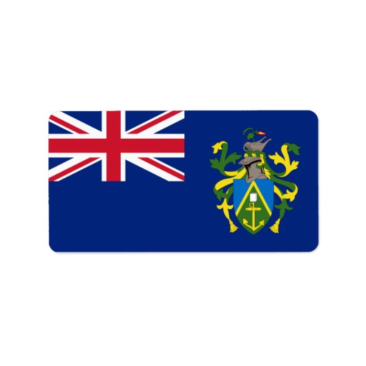 Vlag van de Pitcairn-eilanden  Labels (Voorkant)