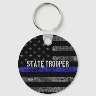 Vlag van de politie van de politie van de noodlijd sleutelhanger