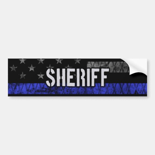 Vlag van de politie van de sheriff bumpersticker (Voorkant)