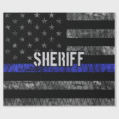 Vlag van de politie van de sheriff cadeaupapier (Vlak)