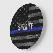 Vlag van de politie van de sheriff grote klok (Hoek)