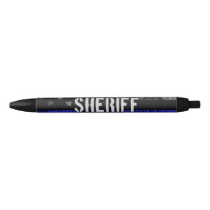 Vlag van de politie van de sheriff zwarte inkt pen