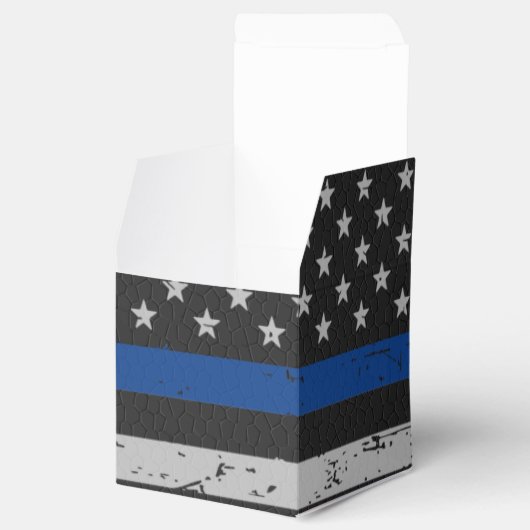  vlag van de politiepartij Thin Blue Line Bedankdoosjes (Geopend)