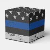vlag van de politiepartij Thin Blue Line Bedankdoosjes (Achterkant)