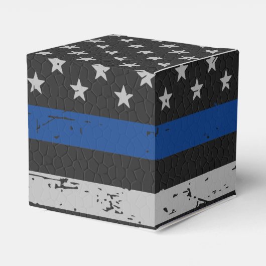  vlag van de politiepartij Thin Blue Line Bedankdoosjes (Achterkant)