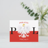 Vlag van de Poolse witte adelaar Polska Briefkaart (Staand voorkant)