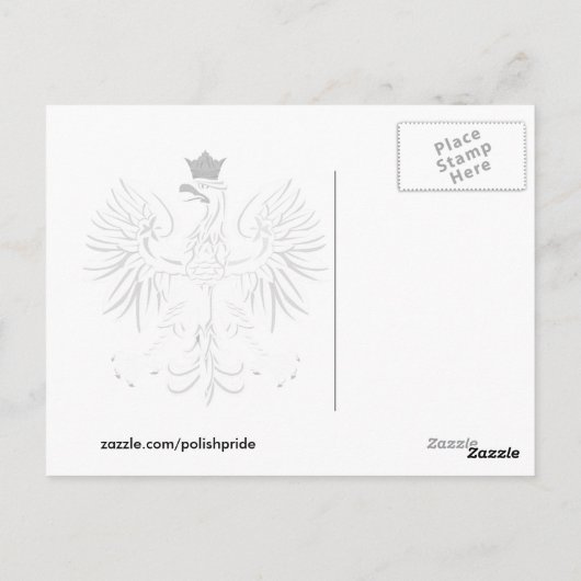 Vlag van de Poolse witte adelaar Polska Briefkaart (Achterkant)