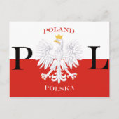 Vlag van de Poolse witte adelaar Polska Briefkaart (Voorkant)