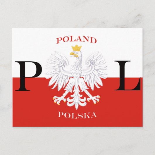 Vlag van de Poolse witte adelaar Polska Briefkaart (Voorkant)
