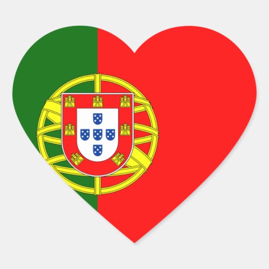 Vlag van de Portugal Heart Sticker (Voorkant)