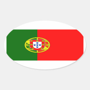 Vlag van de Portugese Ovale Sticker