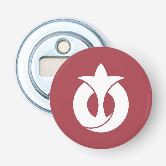 Vlag van de prefectuur Aichi, Japan Button Flesopener (Voorkant)