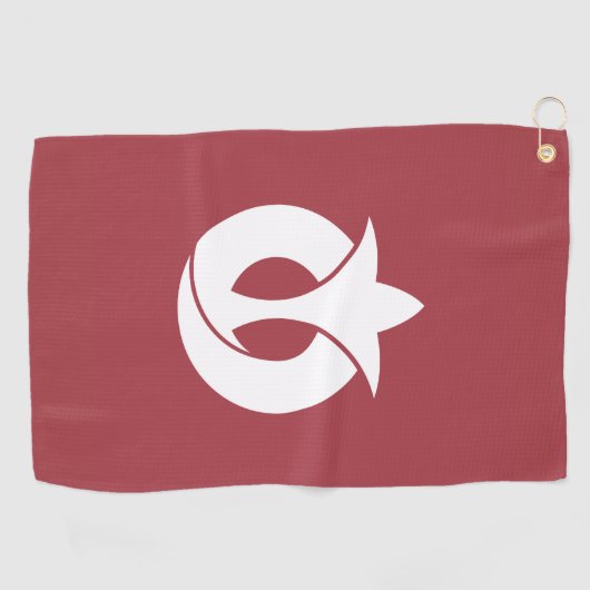 Vlag van de prefectuur Aichi, Japan Golfhanddoek (Horizontaal)
