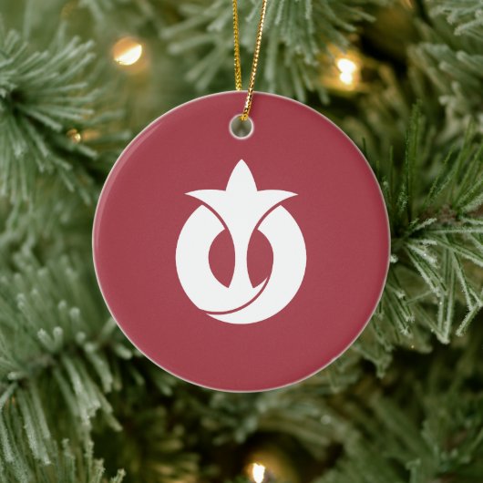 Vlag van de prefectuur Aichi, Japan Keramisch Ornament (Boom)