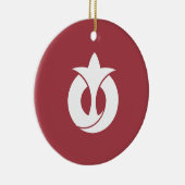 Vlag van de prefectuur Aichi, Japan Keramisch Ornament (Rechts)