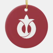 Vlag van de prefectuur Aichi, Japan Keramisch Ornament (Voorkant)