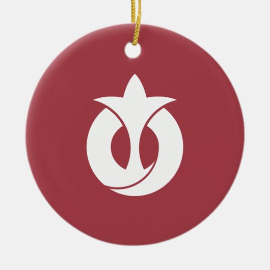 Vlag van de prefectuur Aichi, Japan Keramisch Ornament (Voorkant)