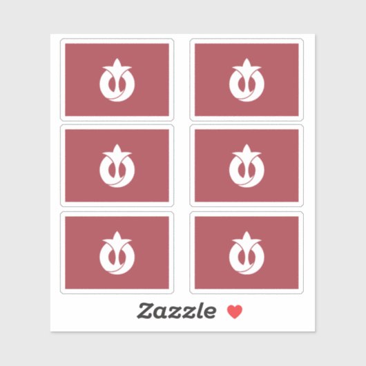 Vlag van de prefectuur Aichi, Japan Sticker (Vel)