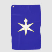 Vlag van de prefectuur Chiba, Japan Golfhanddoek (Voorkant)