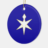 Vlag van de prefectuur Chiba, Japan Keramisch Ornament (Links)