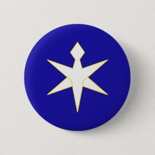 Vlag van de prefectuur Chiba, Japan Ronde Button 5,7 Cm