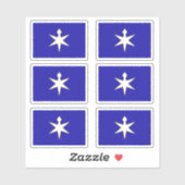 Vlag van de prefectuur Chiba, Japan Sticker (Vel)