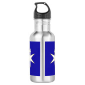 Vlag van de prefectuur Chiba, Japan Waterfles (Achterkant)