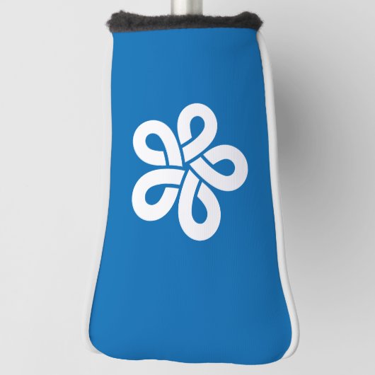 Vlag van de prefectuur Fukuoka, Japan Golfheadcover (Draai 90)