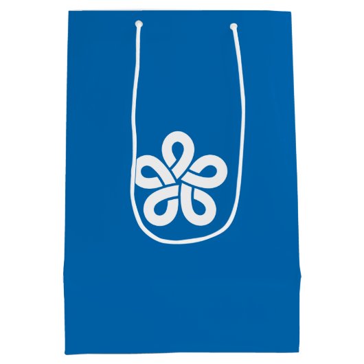 Vlag van de prefectuur Fukuoka, Japan Medium Cadeauzakje (Achterkant)