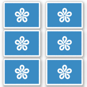 Vlag van de prefectuur Fukuoka, Japan Sticker