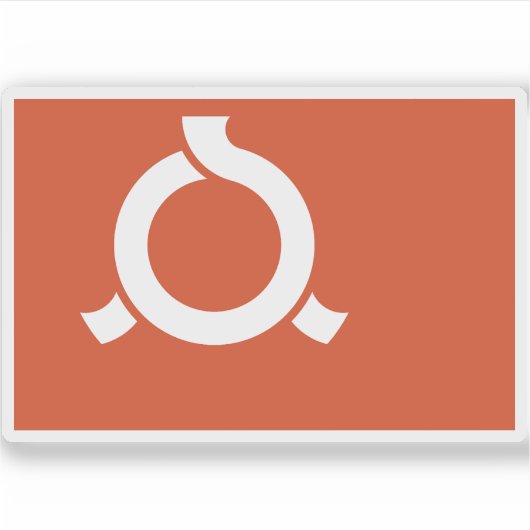 Vlag van de prefectuur Fukushima, Japan Sticker (Voorkant)