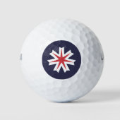 Vlag van de prefectuur Hokkaido, Japan Golfballen (Voorkant)
