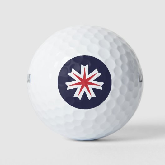Vlag van de prefectuur Hokkaido, Japan Golfballen (Voorkant)