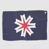 Vlag van de prefectuur Hokkaido, Japan Golfhanddoek (Horizontaal)