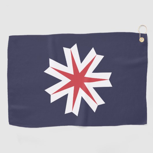 Vlag van de prefectuur Hokkaido, Japan Golfhanddoek (Horizontaal)