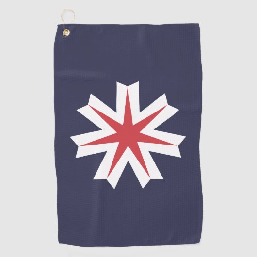 Vlag van de prefectuur Hokkaido, Japan Golfhanddoek (Voorkant)