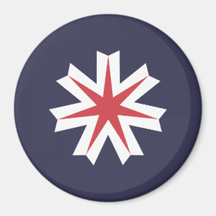 Vlag van de prefectuur Hokkaido, Japan Magneet