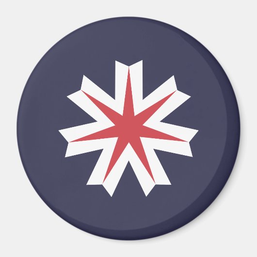 Vlag van de prefectuur Hokkaido, Japan Magneet (Voorkant)