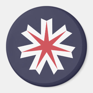 Vlag van de prefectuur Hokkaido, Japan Magneet