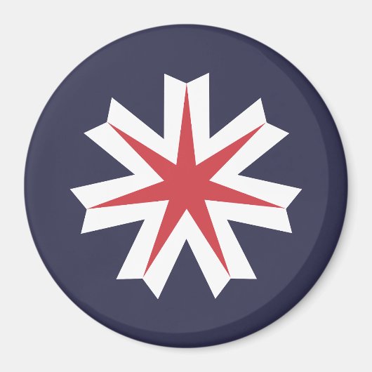 Vlag van de prefectuur Hokkaido, Japan Magneet (Voorkant)